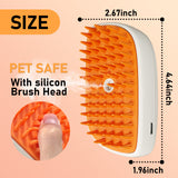 4-in-1 Steam Cat Brush – Anti-Static Shedding & Hair Removal Grooming Comb with Mist Spray, Rechargeable Steamy Brush for Cats & Dogs