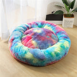 Calming Donut Pet Bed – Round Plush Anxiety-Relief Pet Bed for Small to Large Dogs & Cats, Soft Self-Warming Cozy Nest