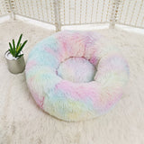 Calming Donut Pet Bed – Round Plush Anxiety-Relief Pet Bed for Small to Large Dogs & Cats, Soft Self-Warming Cozy Nest