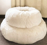 Calming Donut Pet Bed – Round Plush Anxiety-Relief Pet Bed for Small to Large Dogs & Cats, Soft Self-Warming Cozy Nest