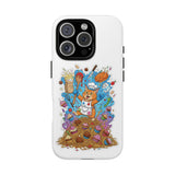 Cute Cat Baker Phone Case – Kawaii Pastry & Coffee Protective Cover