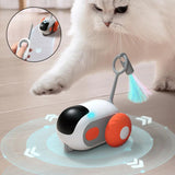 Remote Control Interactive Cat Car Toy – USB Rechargeable Smart Chasing Toy with Obstacle Avoidance