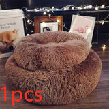 Calming Donut Pet Bed – Round Plush Anxiety-Relief Pet Bed for Small to Large Dogs & Cats, Soft Self-Warming Cozy Nest
