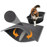 Honeycomb Cat Litter Mat – Waterproof Urine-Proof Double Layer Litter Trapper Pad, EVA Non-Slip Cat Litter Box Mat