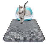 Honeycomb Cat Litter Mat – Waterproof Urine-Proof Double Layer Litter Trapper Pad, EVA Non-Slip Cat Litter Box Mat