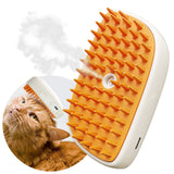 4-in-1 Steam Cat Brush – Anti-Static Shedding & Hair Removal Grooming Comb with Mist Spray, Rechargeable Steamy Brush for Cats & Dogs