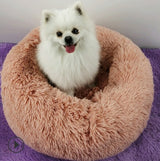 Calming Donut Pet Bed – Round Plush Anxiety-Relief Pet Bed for Small to Large Dogs & Cats, Soft Self-Warming Cozy Nest
