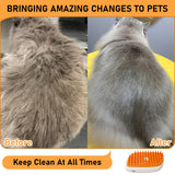 4-in-1 Steam Cat Brush – Anti-Static Shedding & Hair Removal Grooming Comb with Mist Spray, Rechargeable Steamy Brush for Cats & Dogs