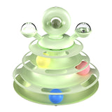4-Level Interactive Cat Toy Tower – Rotating Ball Track Puzzle for Cats & Kittens