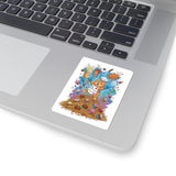 Chef Cat Pasta Party Kiss-Cut Sticker — Cute Cooking Cat, Food & Baking Vinyl Decal