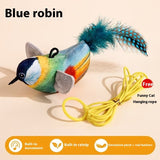 Interactive Chirping Bird Cat Toy with Smart Sensor – Realistic Plush Flying Bird Teaser for Indoor Cats