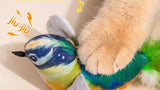 Interactive Chirping Bird Cat Toy with Smart Sensor – Realistic Plush Flying Bird Teaser for Indoor Cats