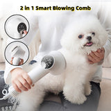 Smart Pet Hair Dryer & Comb – Low Noise Dog & Cat Grooming Dryer, 300W Intelligent Blow & Brush for Golden Retrievers & All Pets
